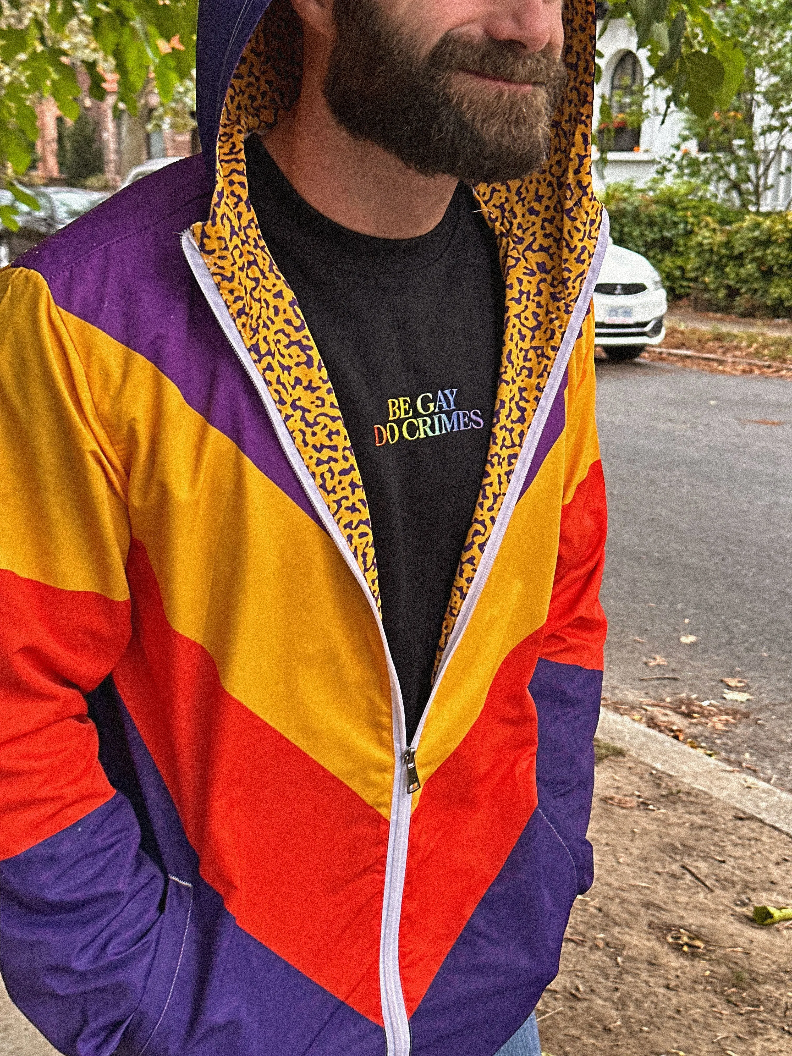 90's Purple & Orange Windbreaker