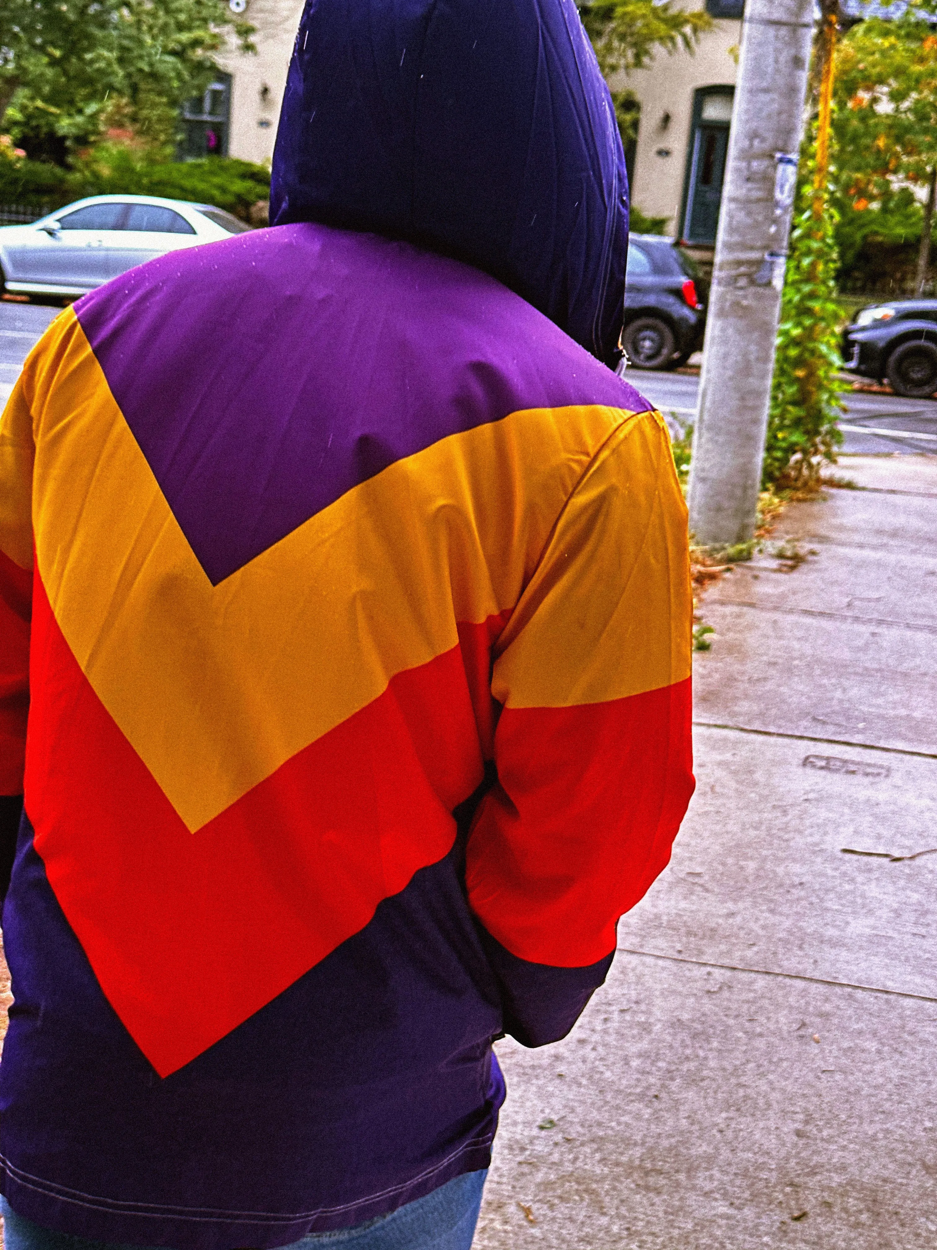 90's Purple & Orange Windbreaker