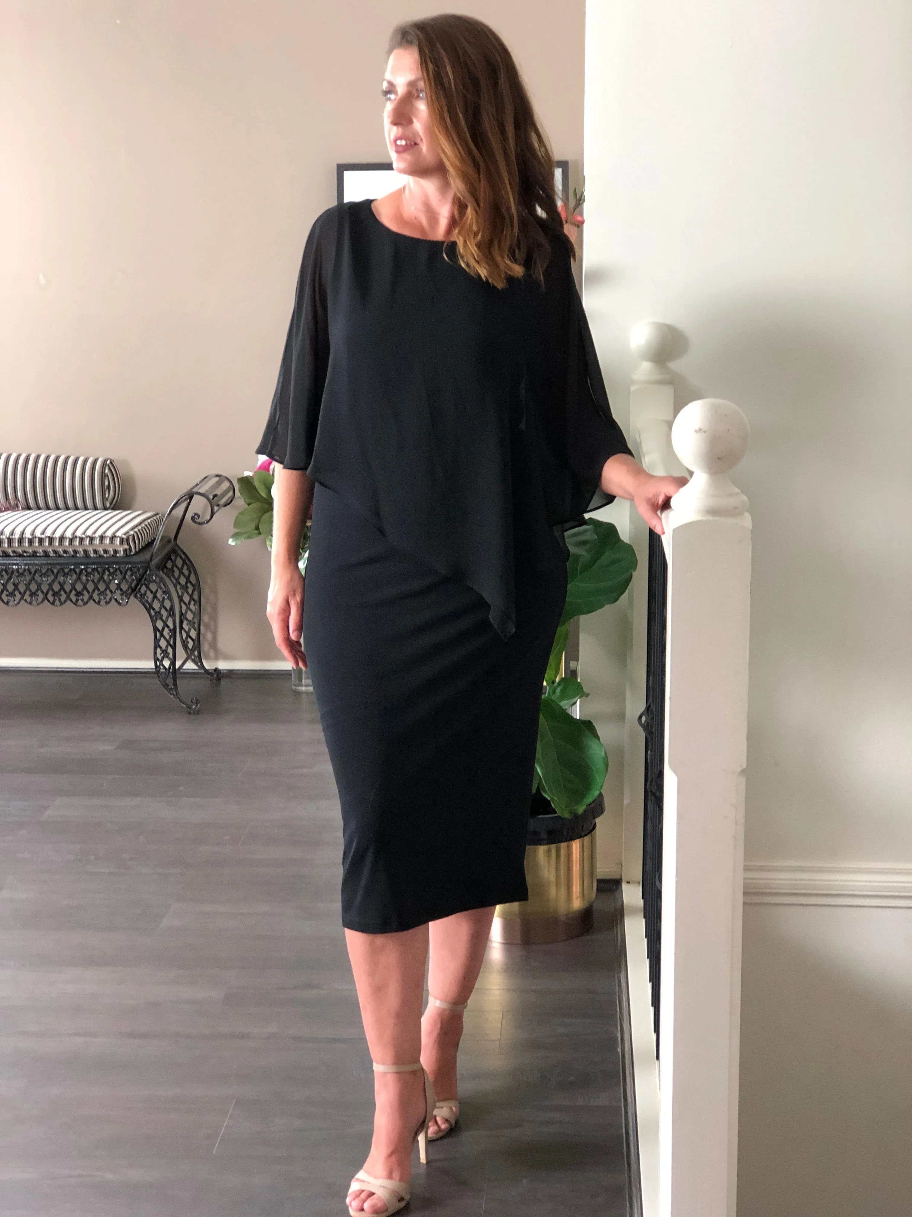 Aisha Black Evening Dress