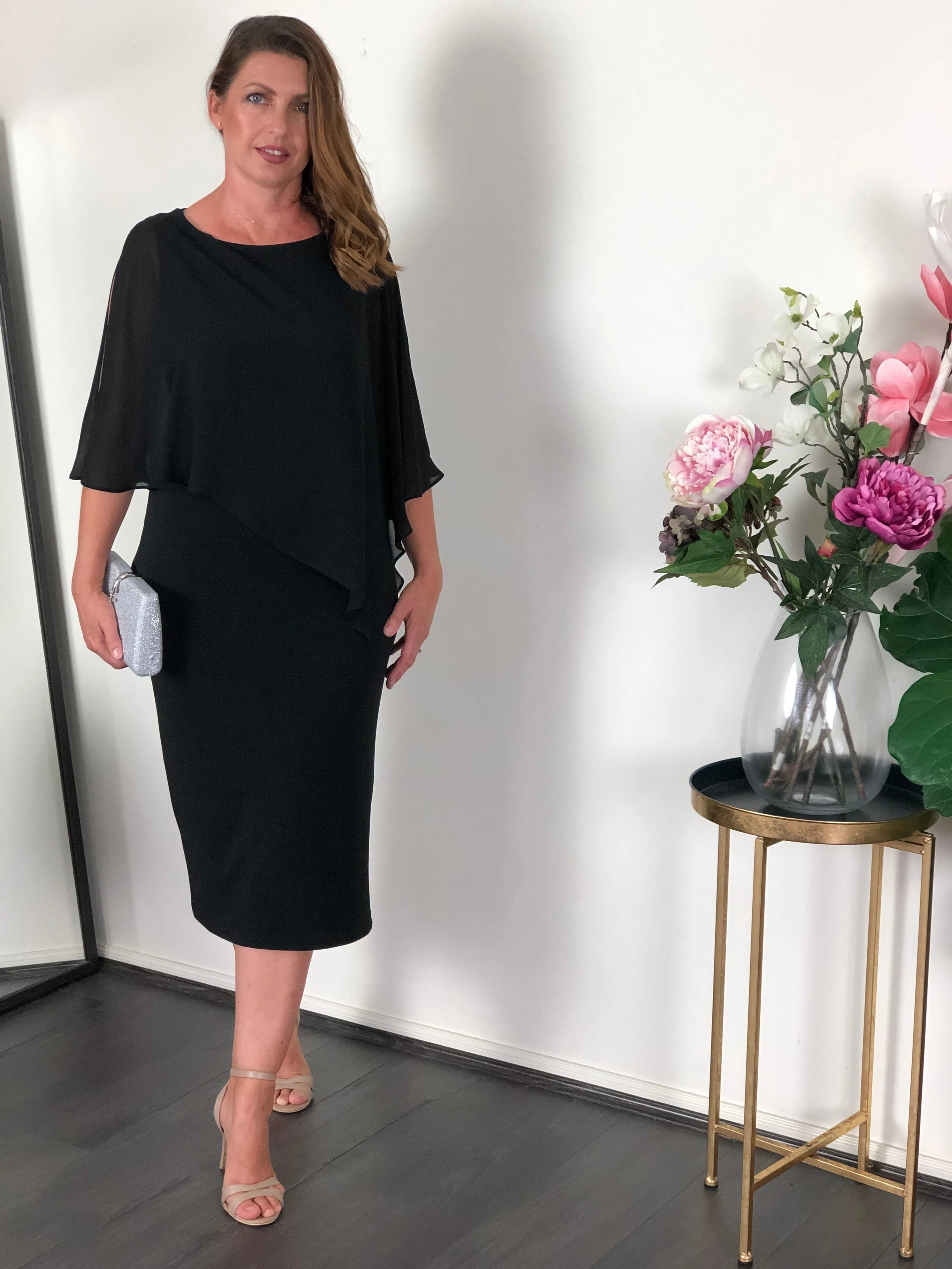 Aisha Black Evening Dress