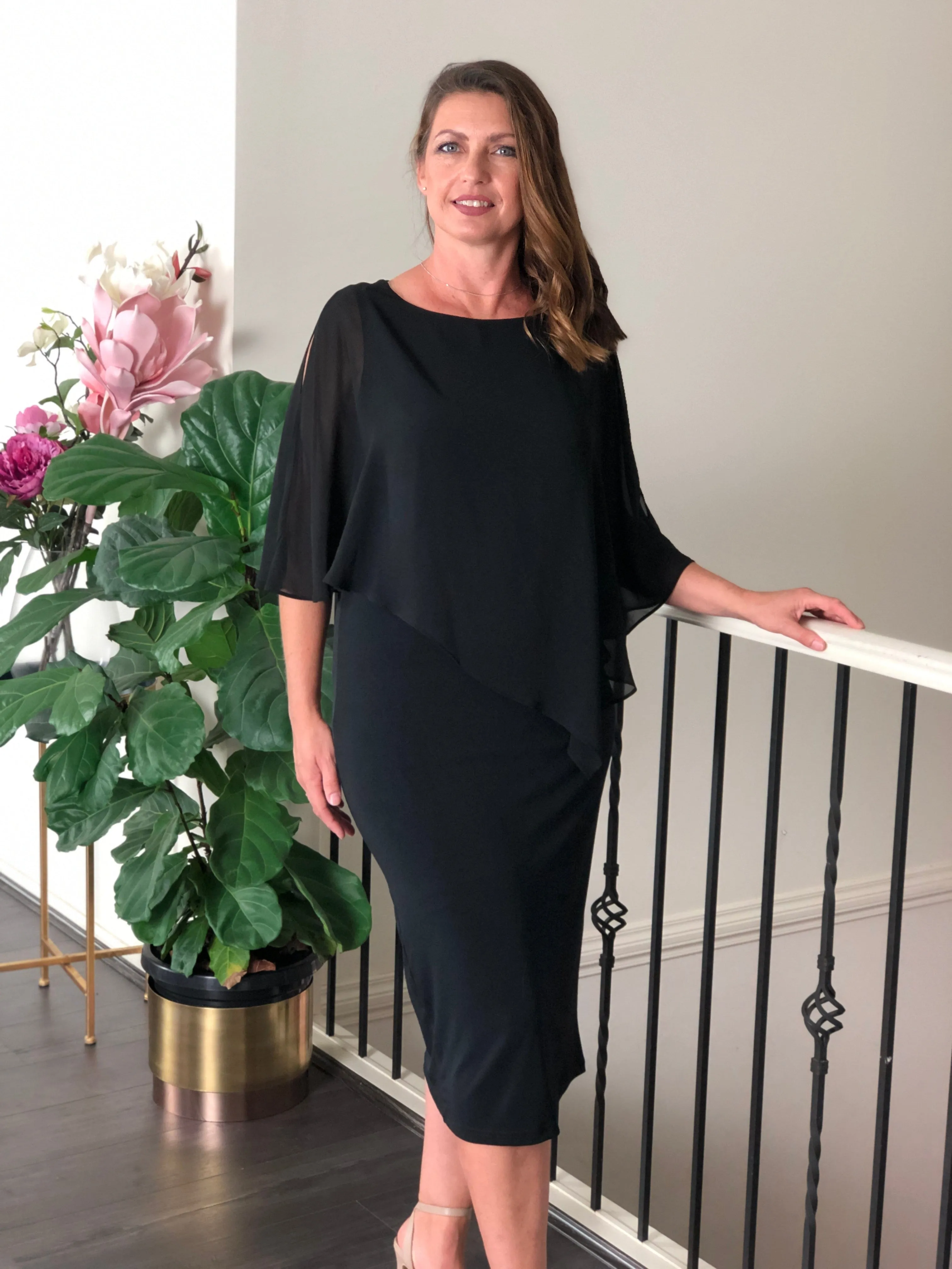 Aisha Black Evening Dress