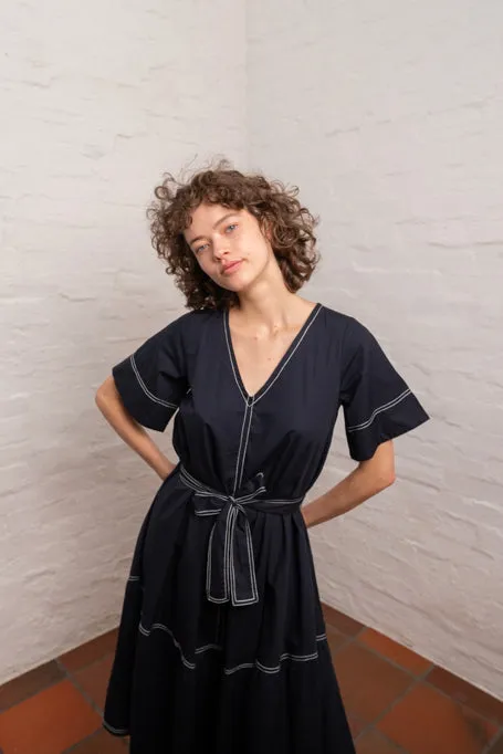 Amaya Dress | Navy