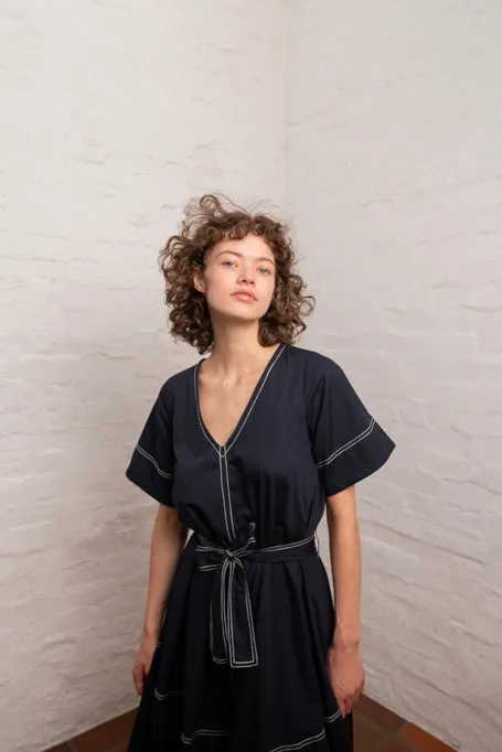 Amaya Dress | Navy