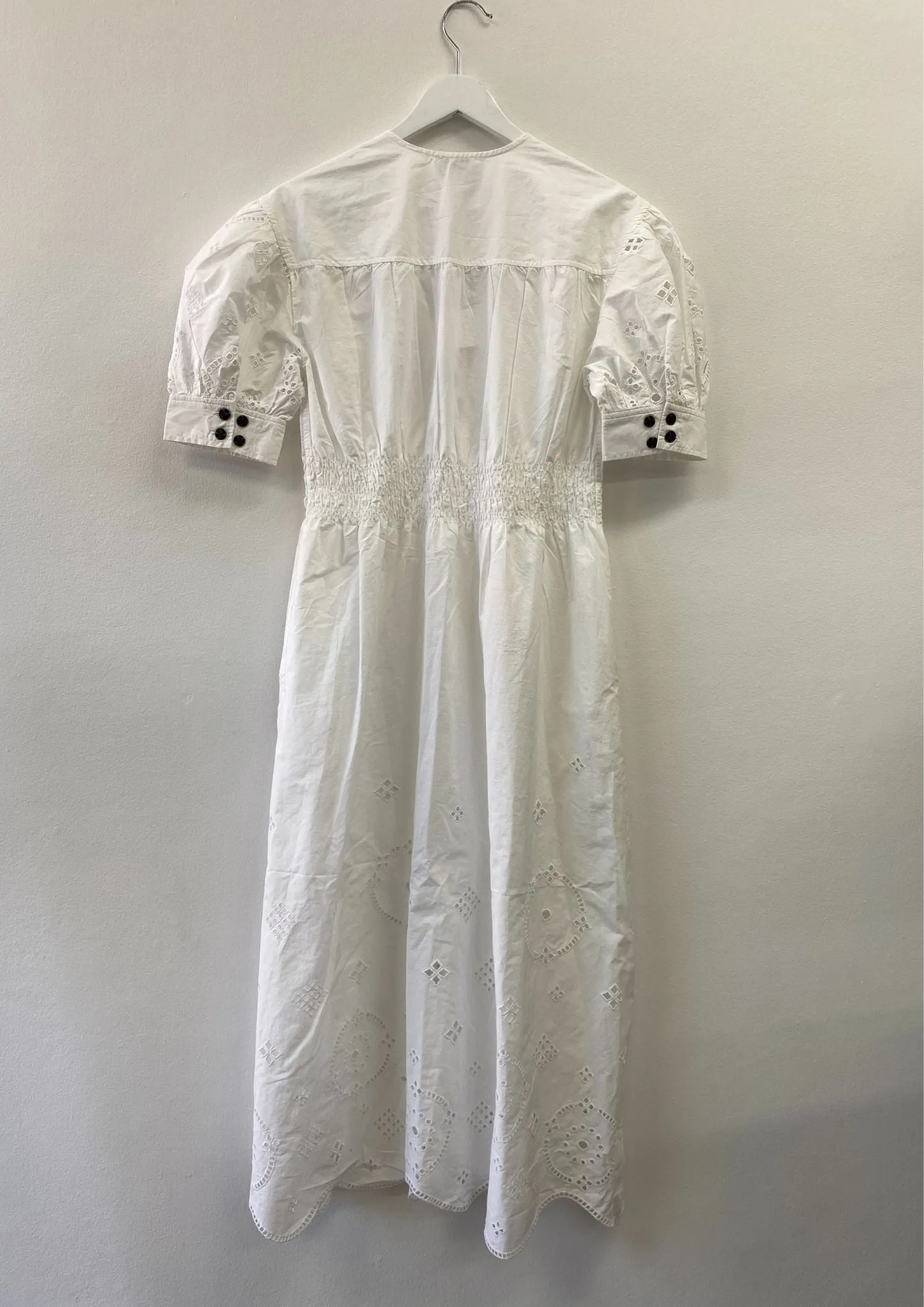 Broderie Anglaise Organic Cotton Midi Dress
