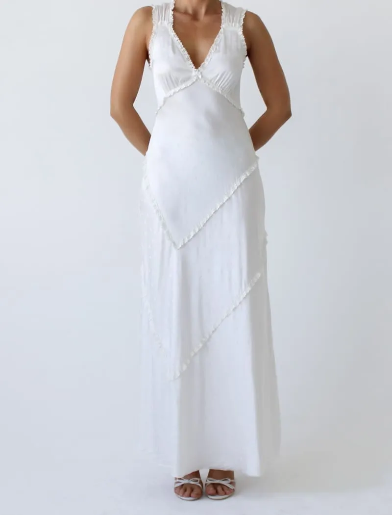 Bye Bye Baby Maxi Dress | White