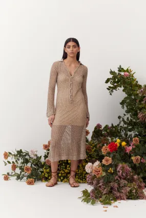 Carolina Crochet Dress, Alabaster
