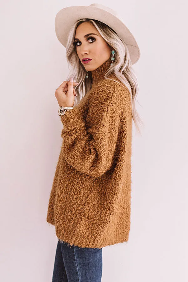 Cozy Choice Knit Sweater In Copper