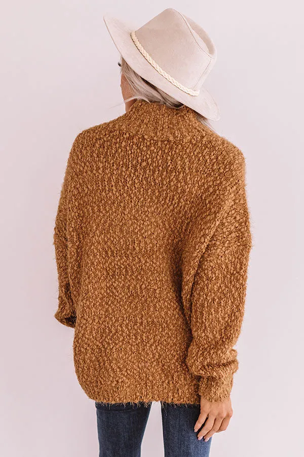 Cozy Choice Knit Sweater In Copper
