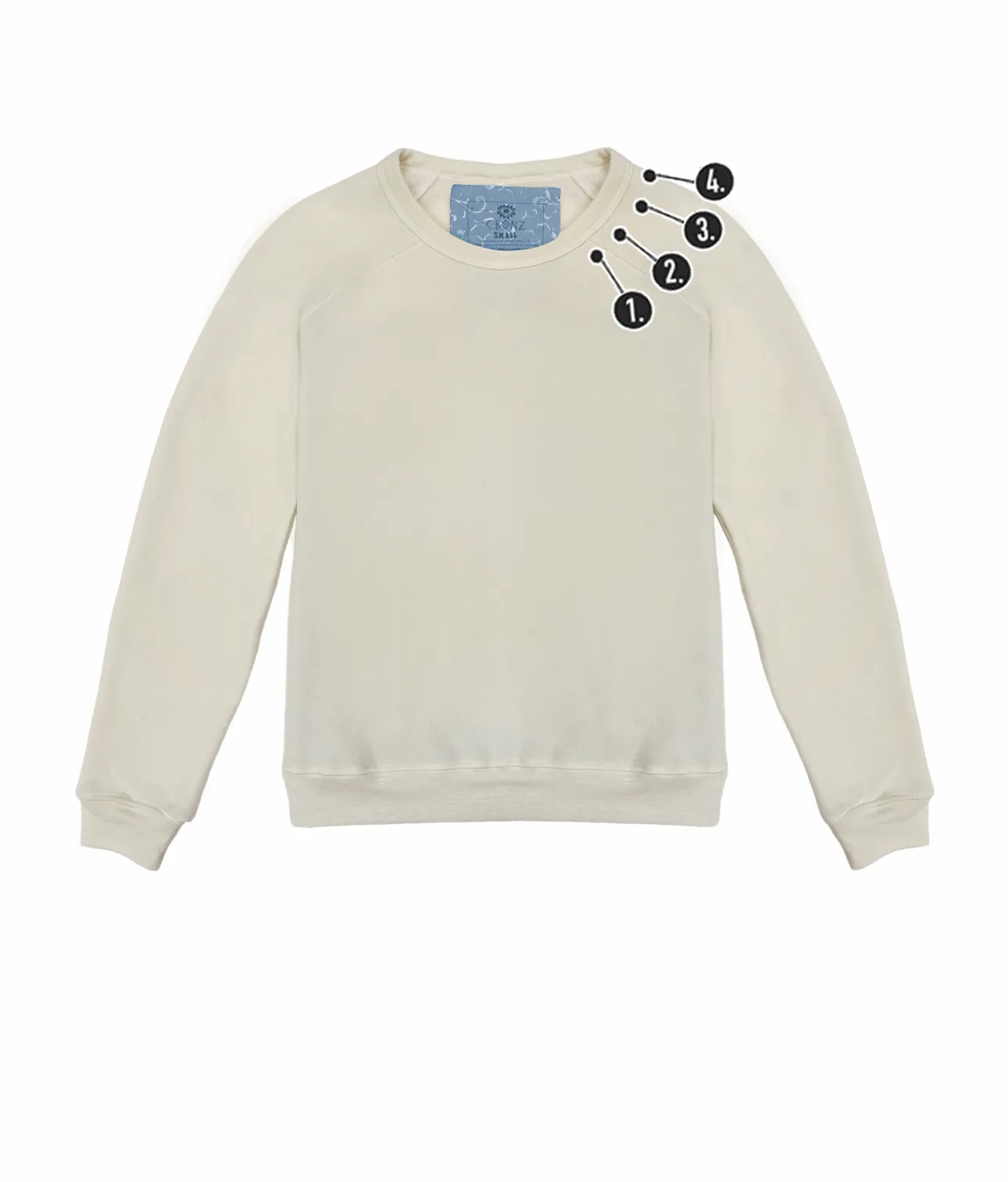 Customizable Spooky neckline Mini Embroidery Kids' Pullover