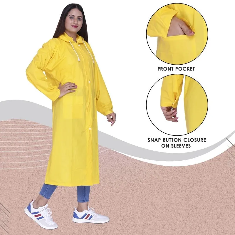 Dynamic Black Women's Waterproof Reversible Raincoat - With Storage Bag | 2XL