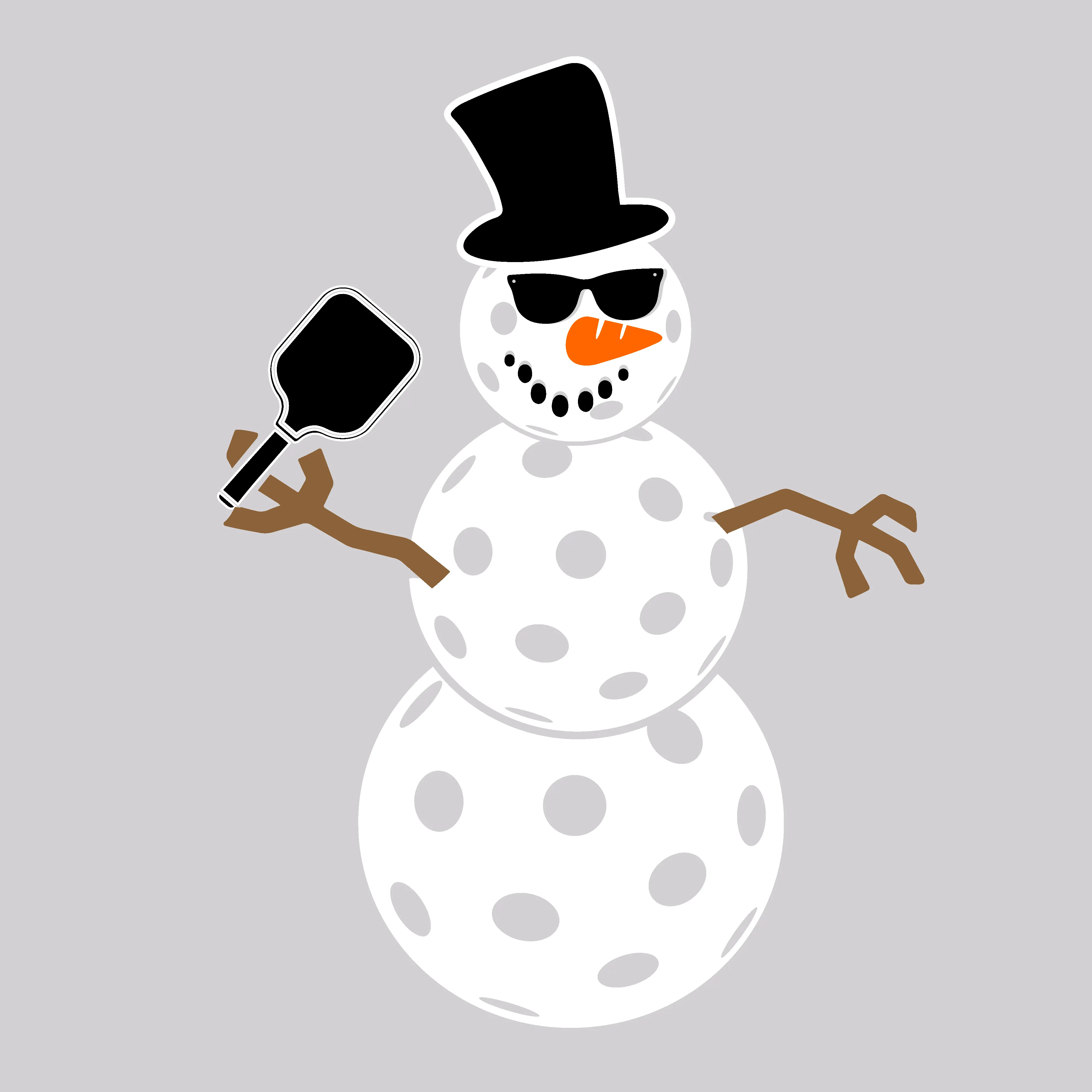 Frosty The Dinking Snowman | Women’s Fitted Hoodie Pickleball Sweatshirt | 50% Cotton 50% Poly Fleece