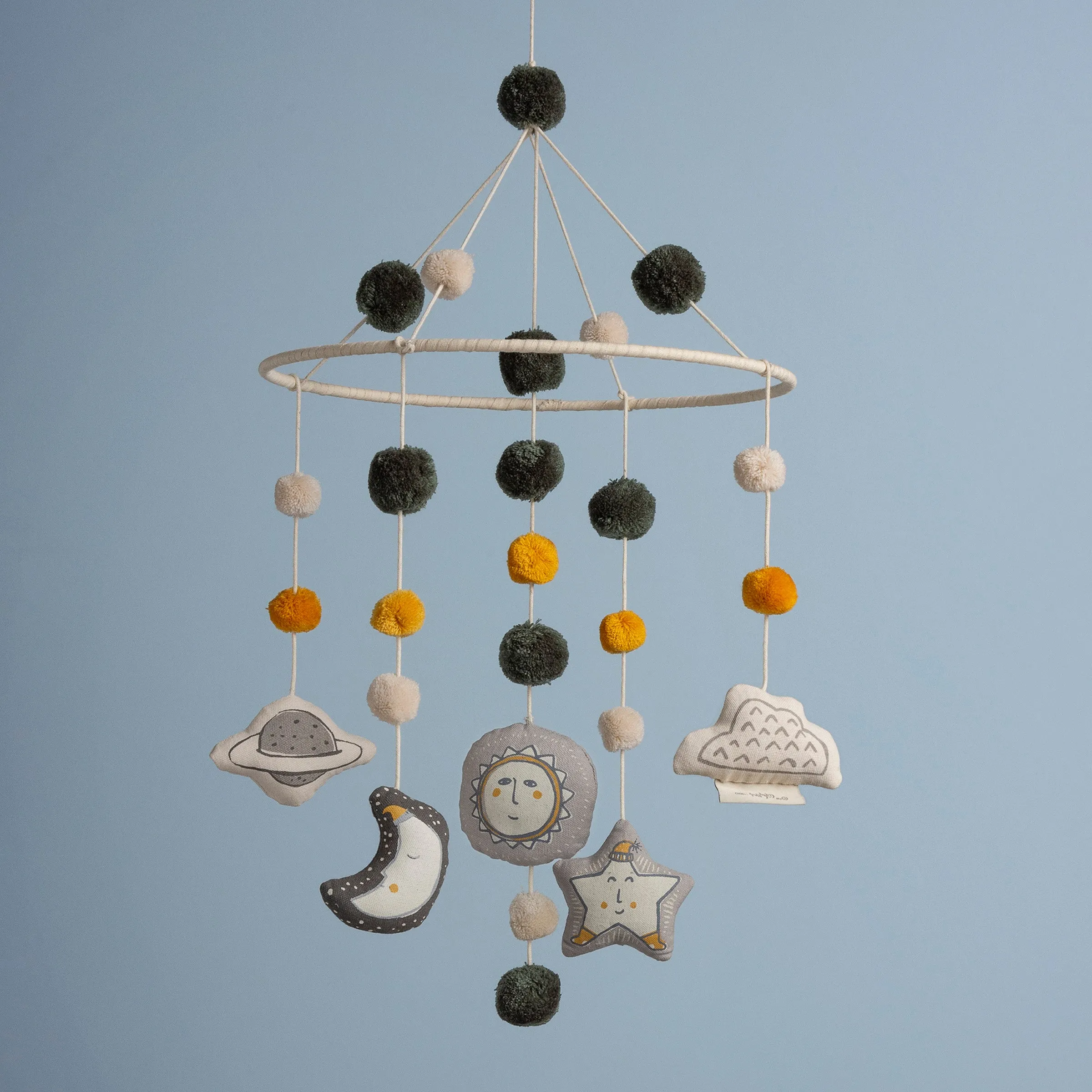 Galaxy Moon and Stars Mobile