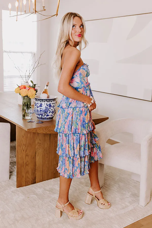 Garden Party Chic Pleated Midi