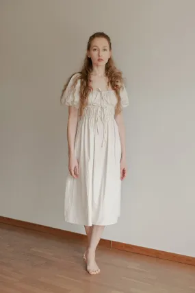 Greta dress in ivory