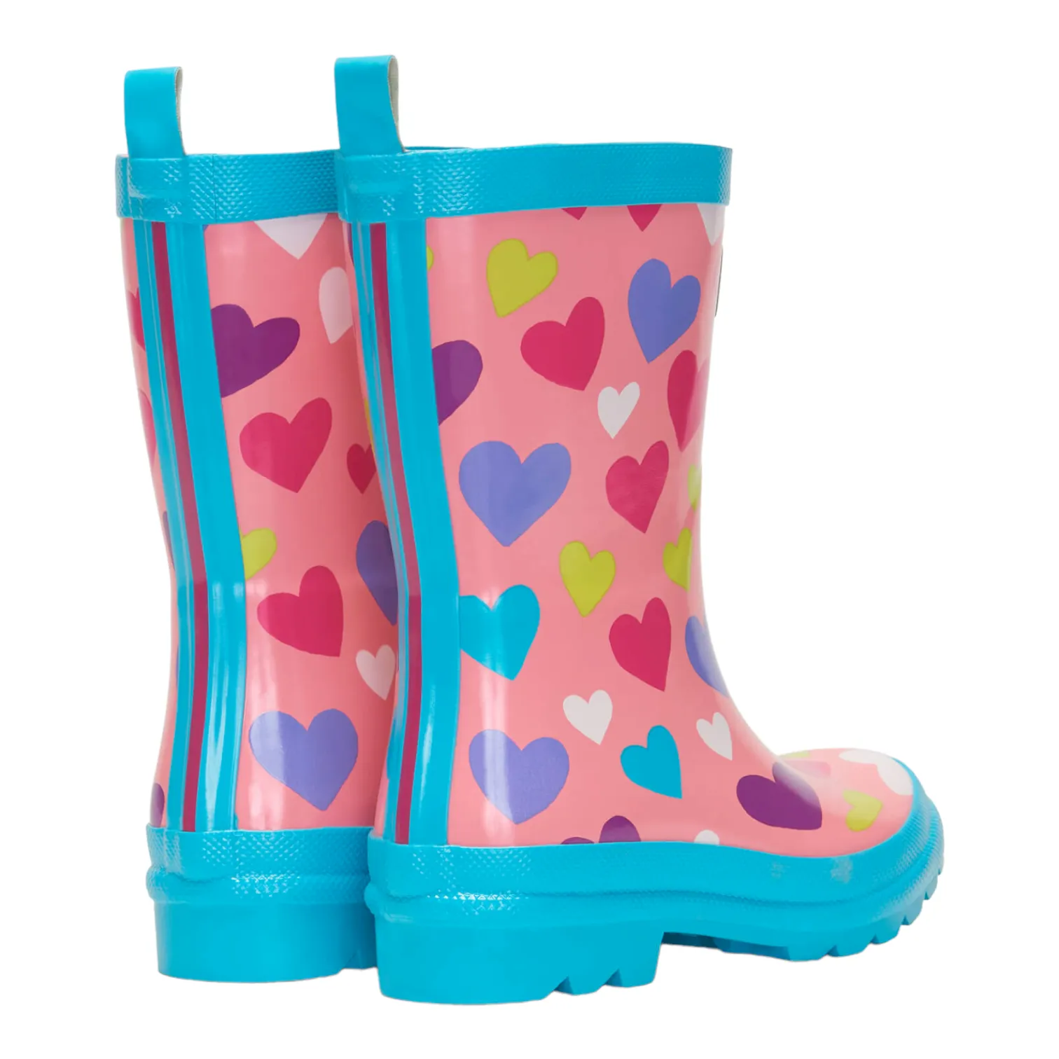 Hatley Colorful Hearts Shiny Rain Boots