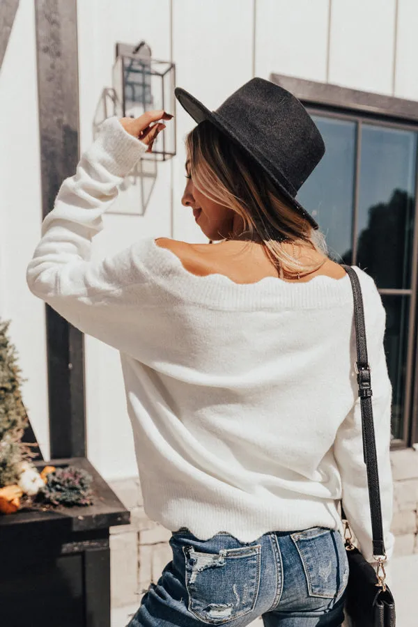 Jet Set Snuggles Shift Sweater In Ivory