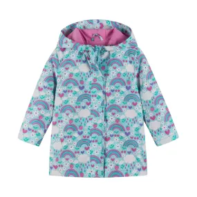 Kids Color Changing Raincoat | Aqua Rainbows