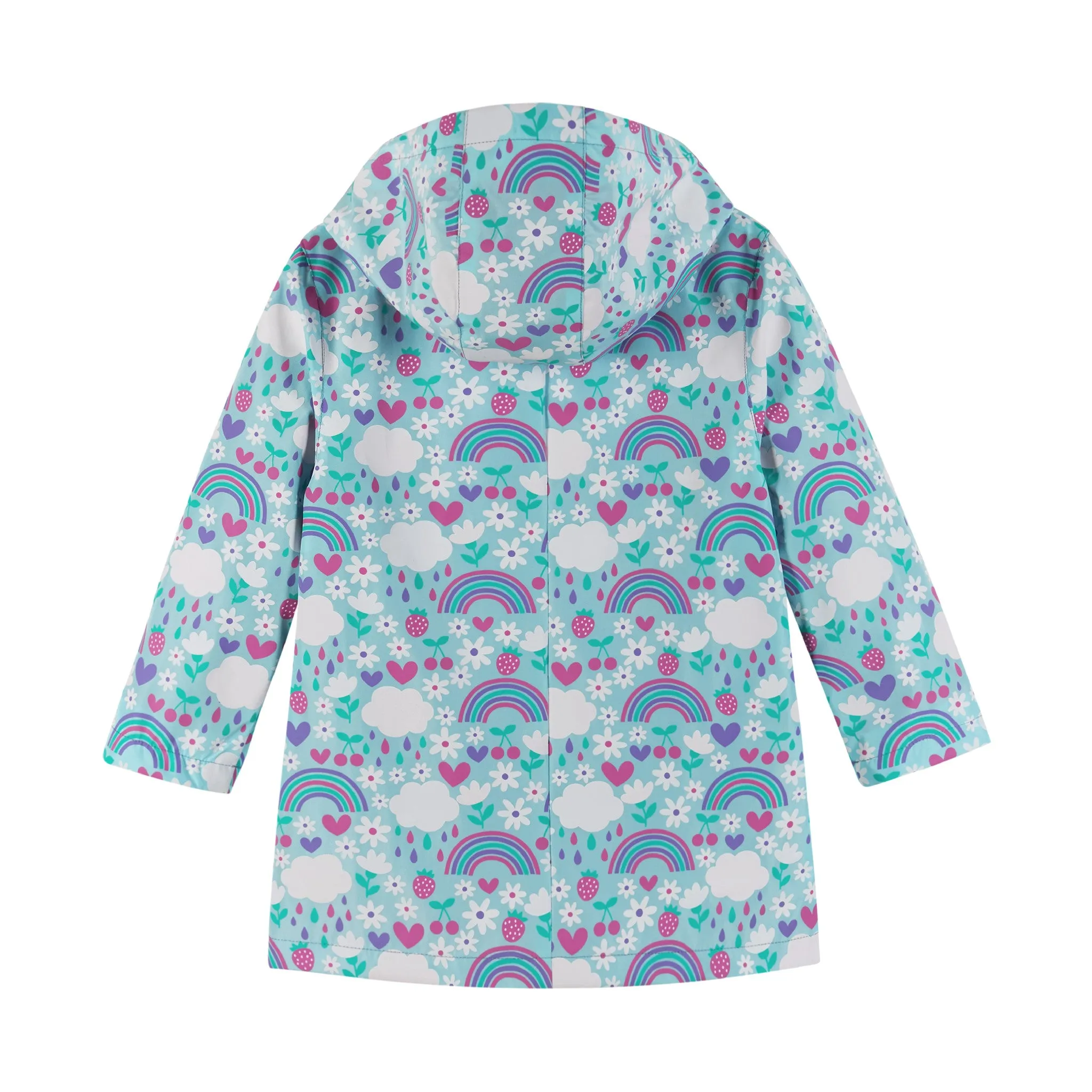 Kids Color Changing Raincoat | Aqua Rainbows