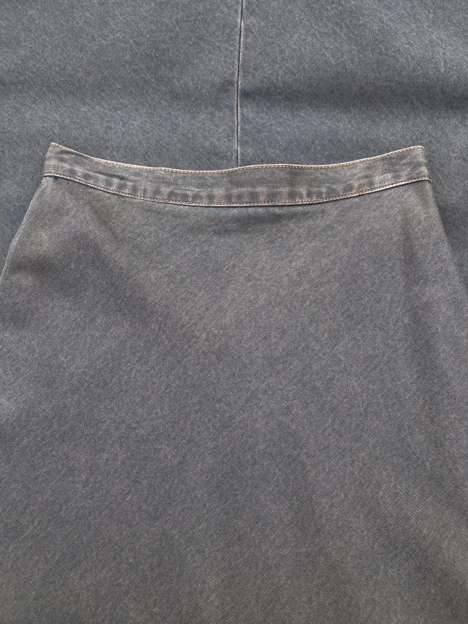 Krizia Jeans washed blue-grey cotton denim maxi skirt - marked size 10