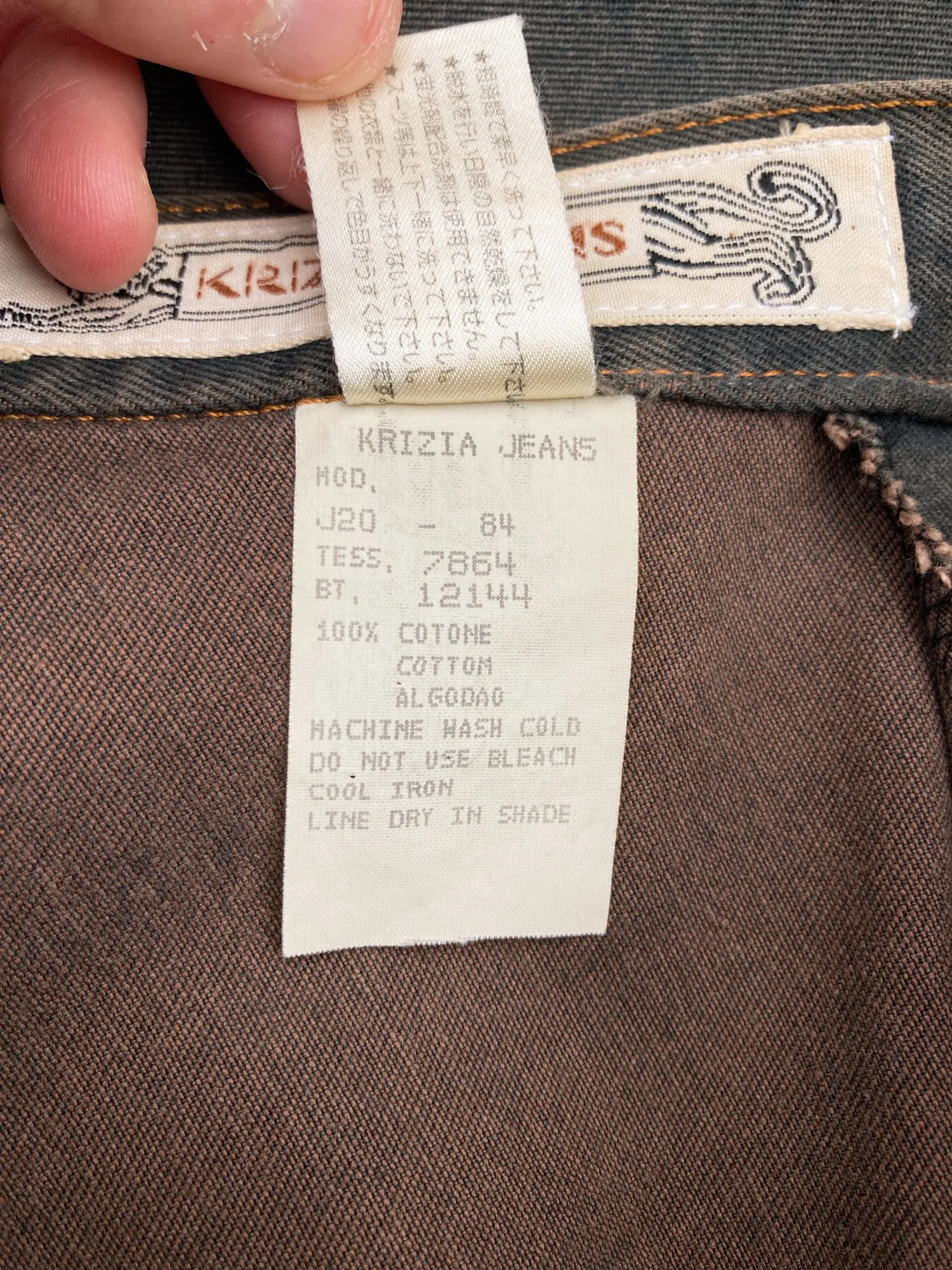 Krizia Jeans washed blue-grey cotton denim maxi skirt - marked size 10