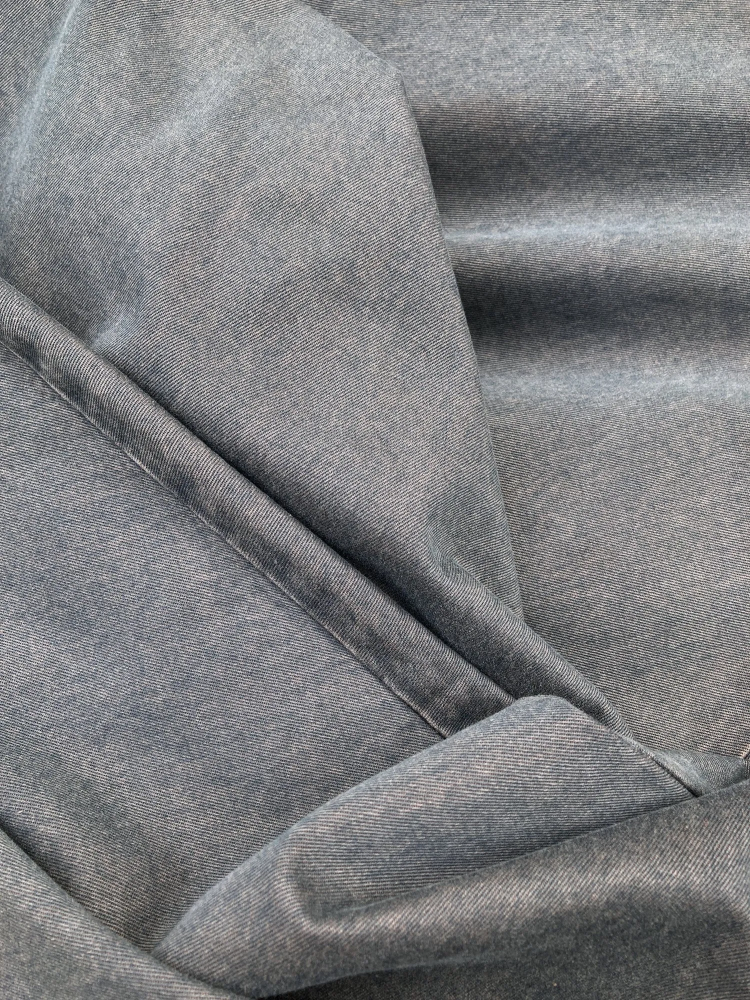 Krizia Jeans washed blue-grey cotton denim maxi skirt - marked size 10