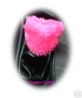 Large 7 Piece Barbie Pink fluffy car accessories set faux fur