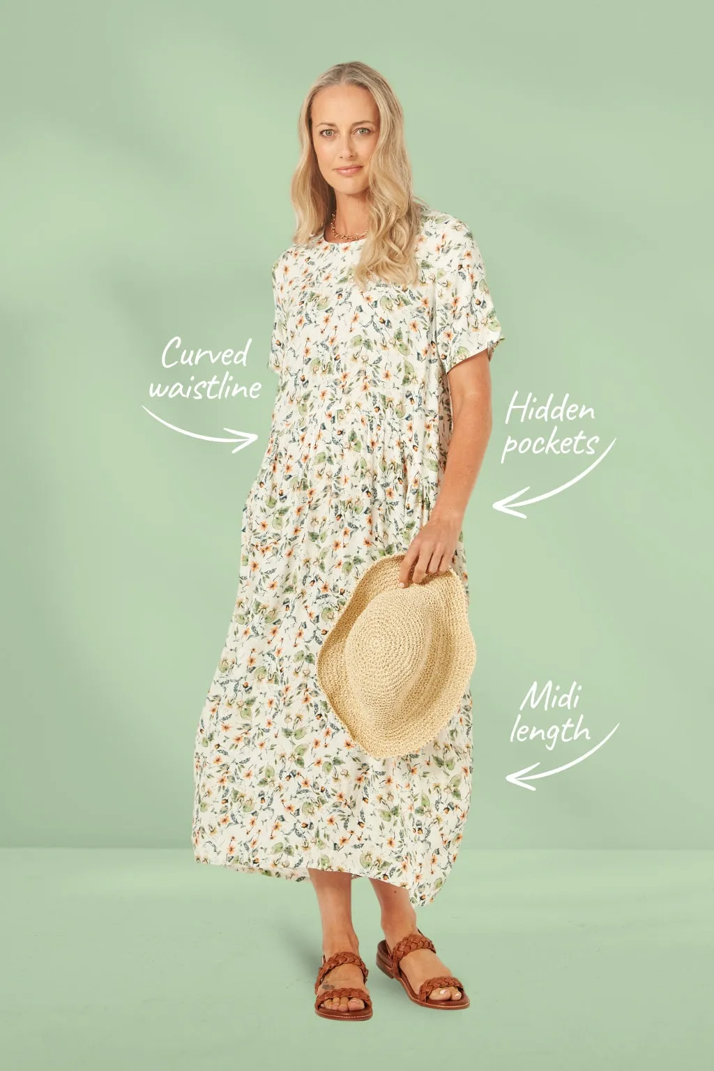 Lemon Tree Monroe Dress Botanical Print