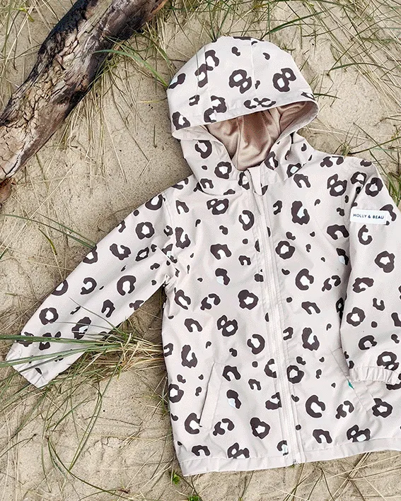 Leopard Print Color Changing Kids Raincoat