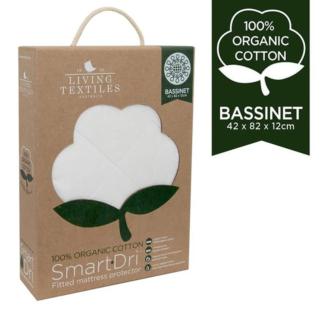 LTC Organic Smart-Dri Fitted Waterproof Mattress Protector - Bassinet