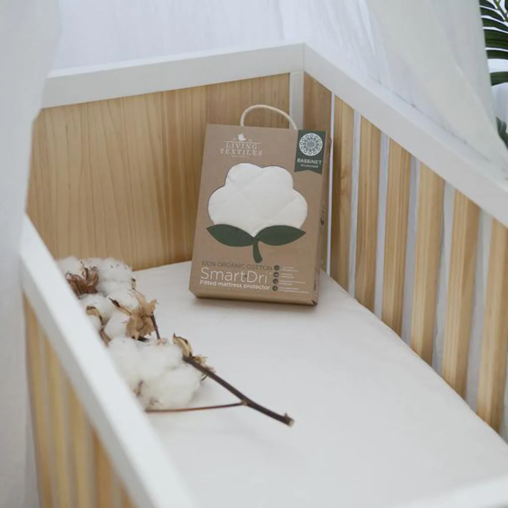 LTC Organic Smart-Dri Fitted Waterproof Mattress Protector - Bassinet