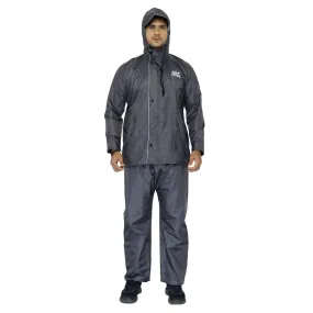 Men Rain Coat - Waterproof & Reversible with Hood | Set of Top & Bottom | X-Large | Prime Grey