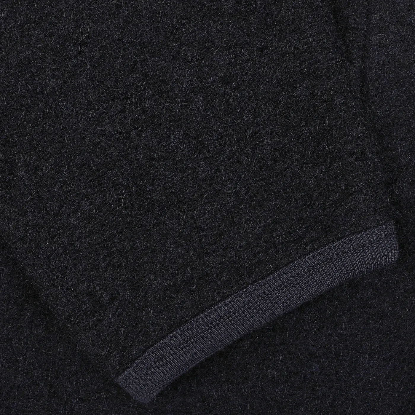 Navy Blue Wool Fleece Cardigan