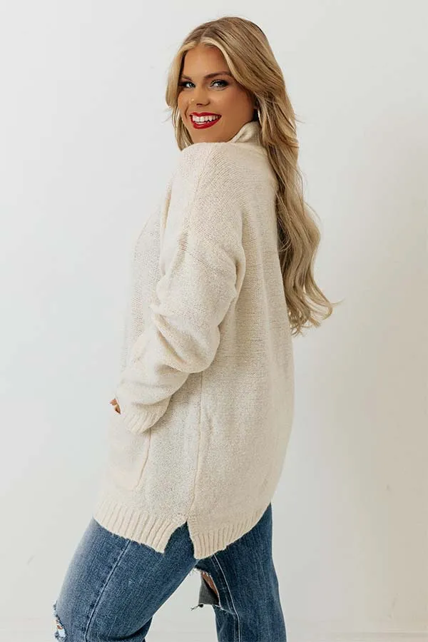 Pumpkin Spicy Knit Pullover In Cream Curves