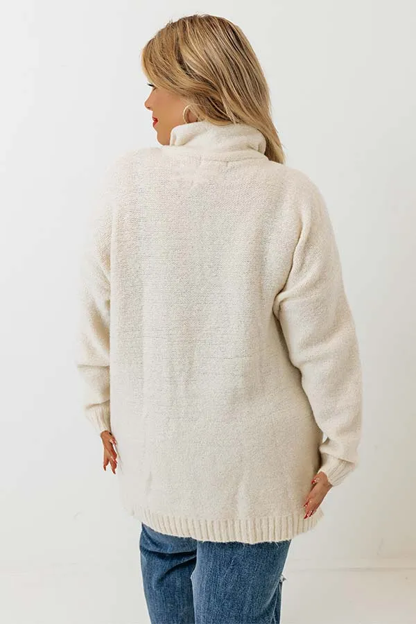 Pumpkin Spicy Knit Pullover In Cream Curves