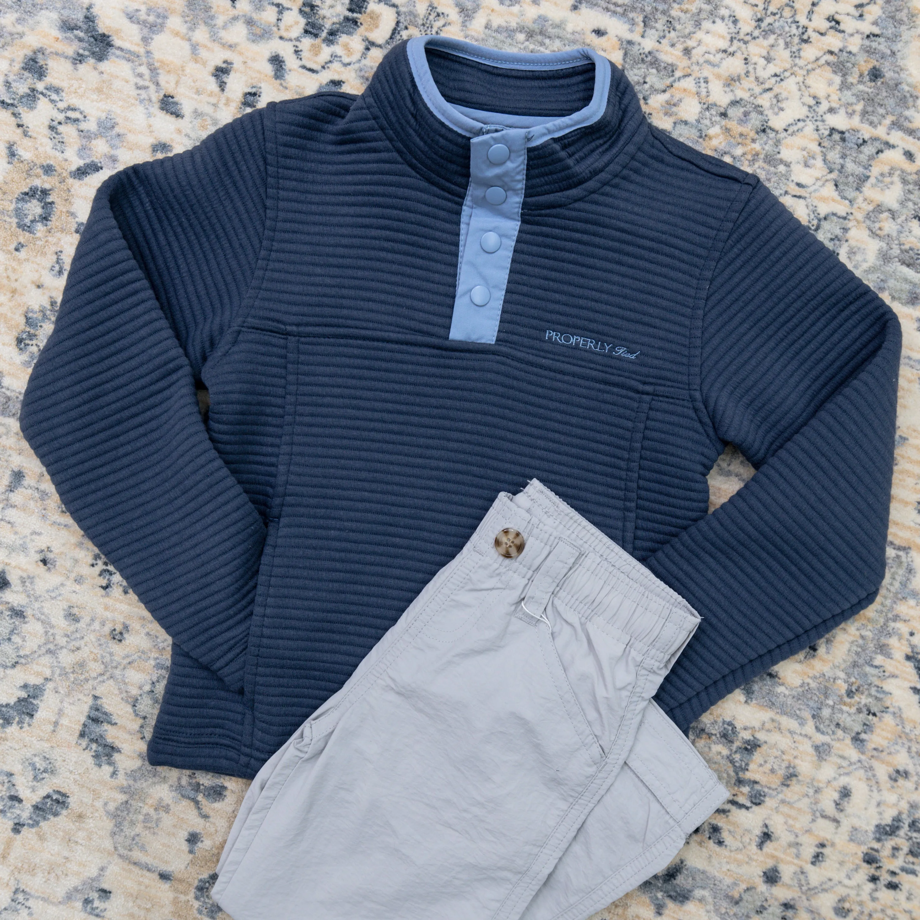Ridgeway Pullover- River Blue
