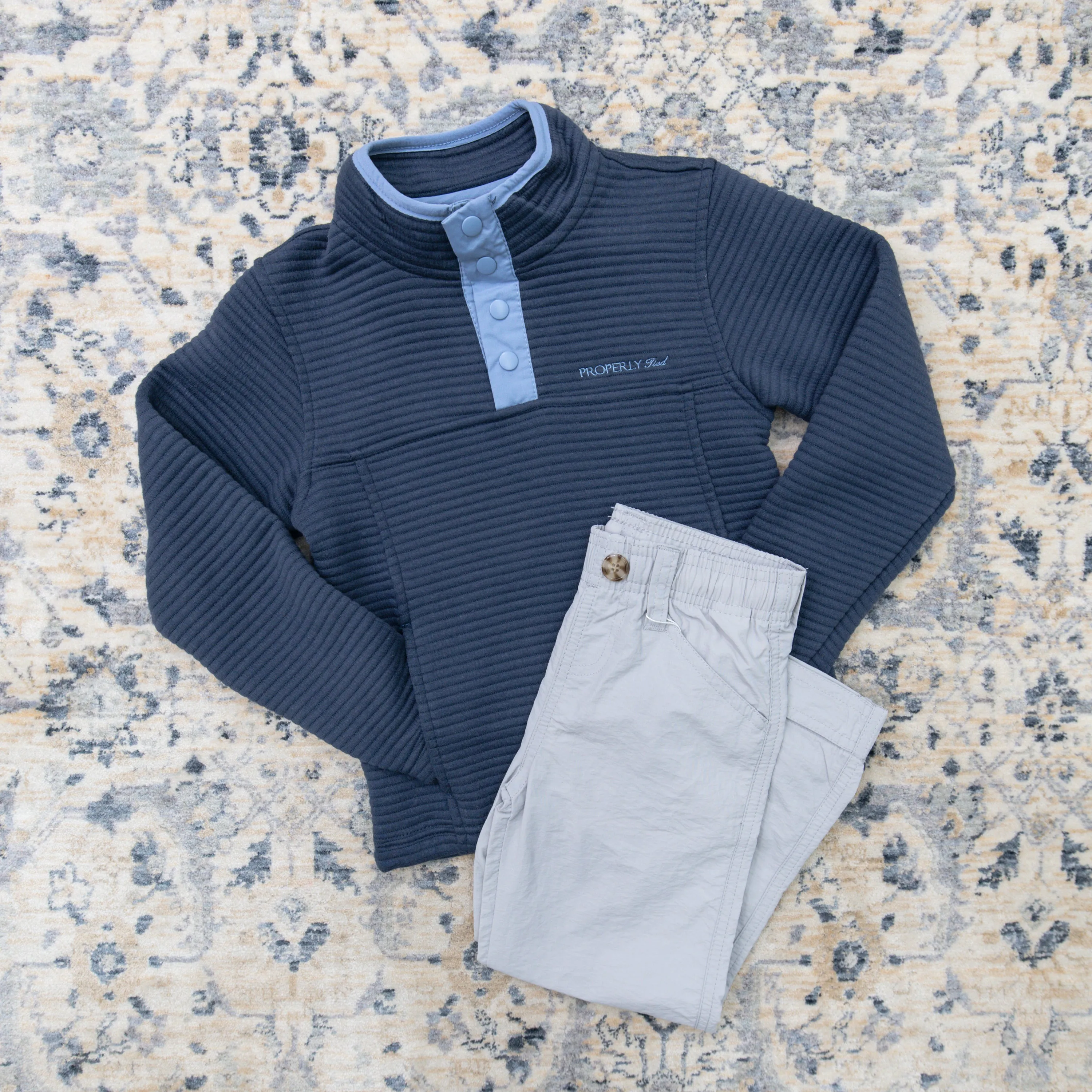 Ridgeway Pullover- River Blue