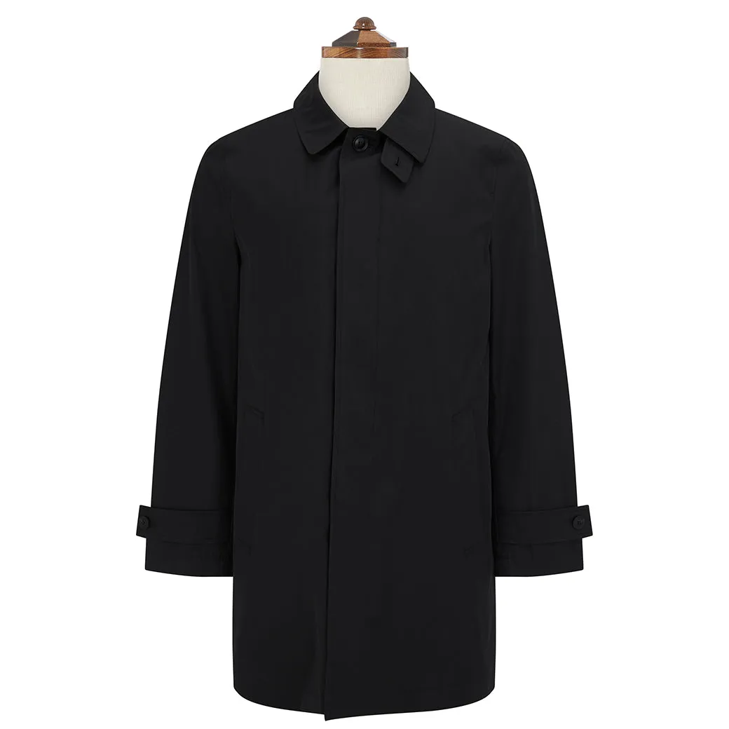 Sheridan Black Cotton Raincoat