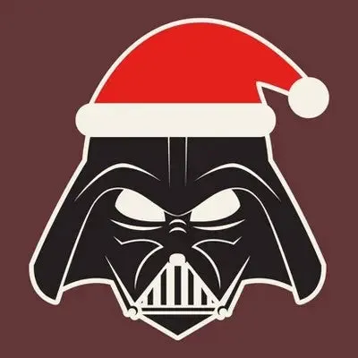 Star Wars Men's Pullover Fleece Crewneck Sweater Darth Vader Santa Heavyweight