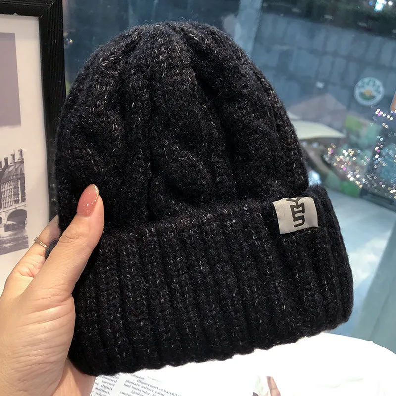 Warm Winter Knit Beanie Hats Hemp Pattern Hat Women Street Travel Outdoor Unisex