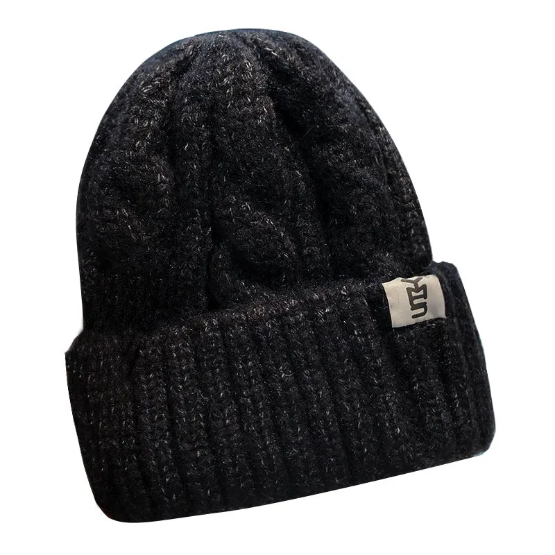 Warm Winter Knit Beanie Hats Hemp Pattern Hat Women Street Travel Outdoor Unisex