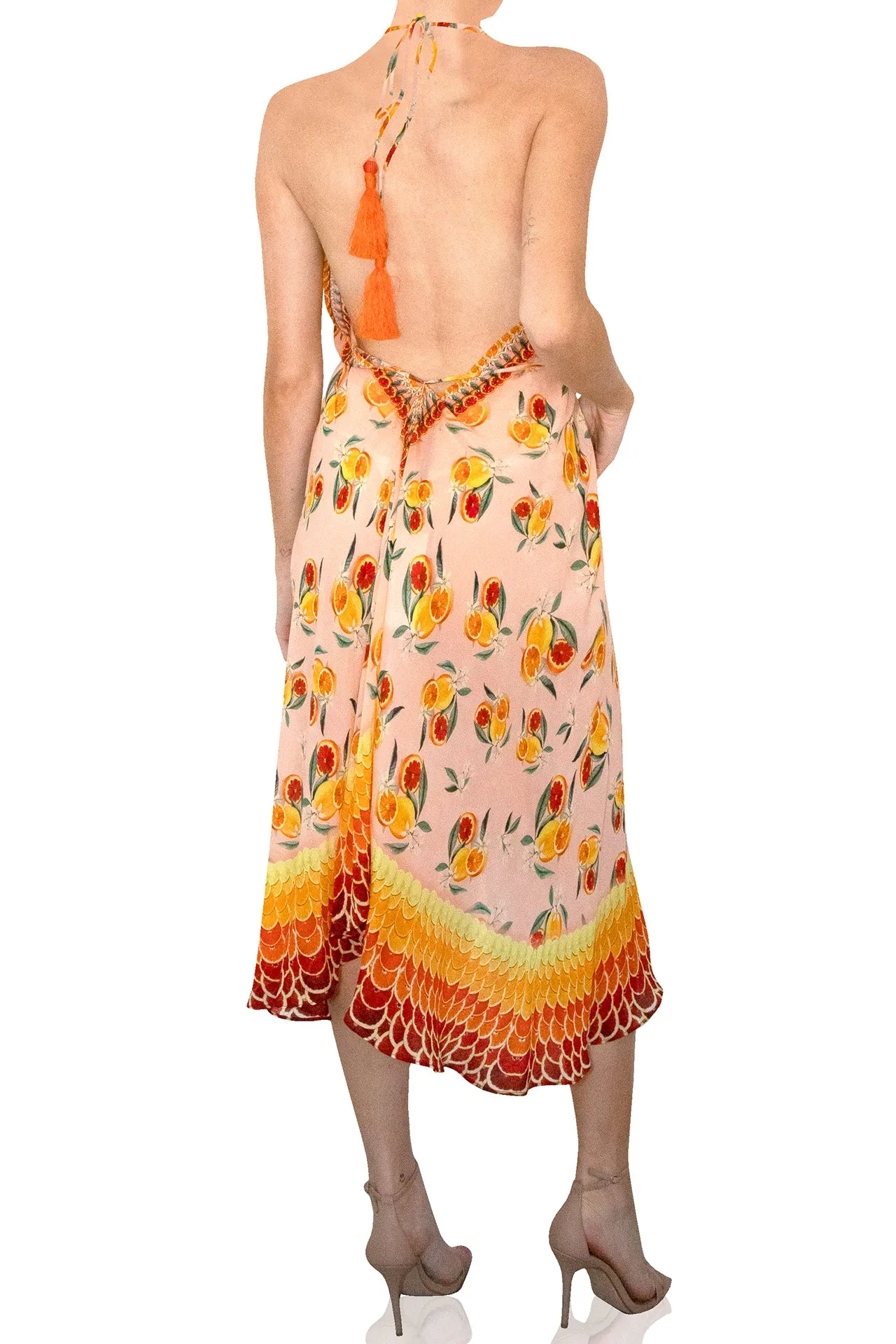 Yellow Short Midi Dress