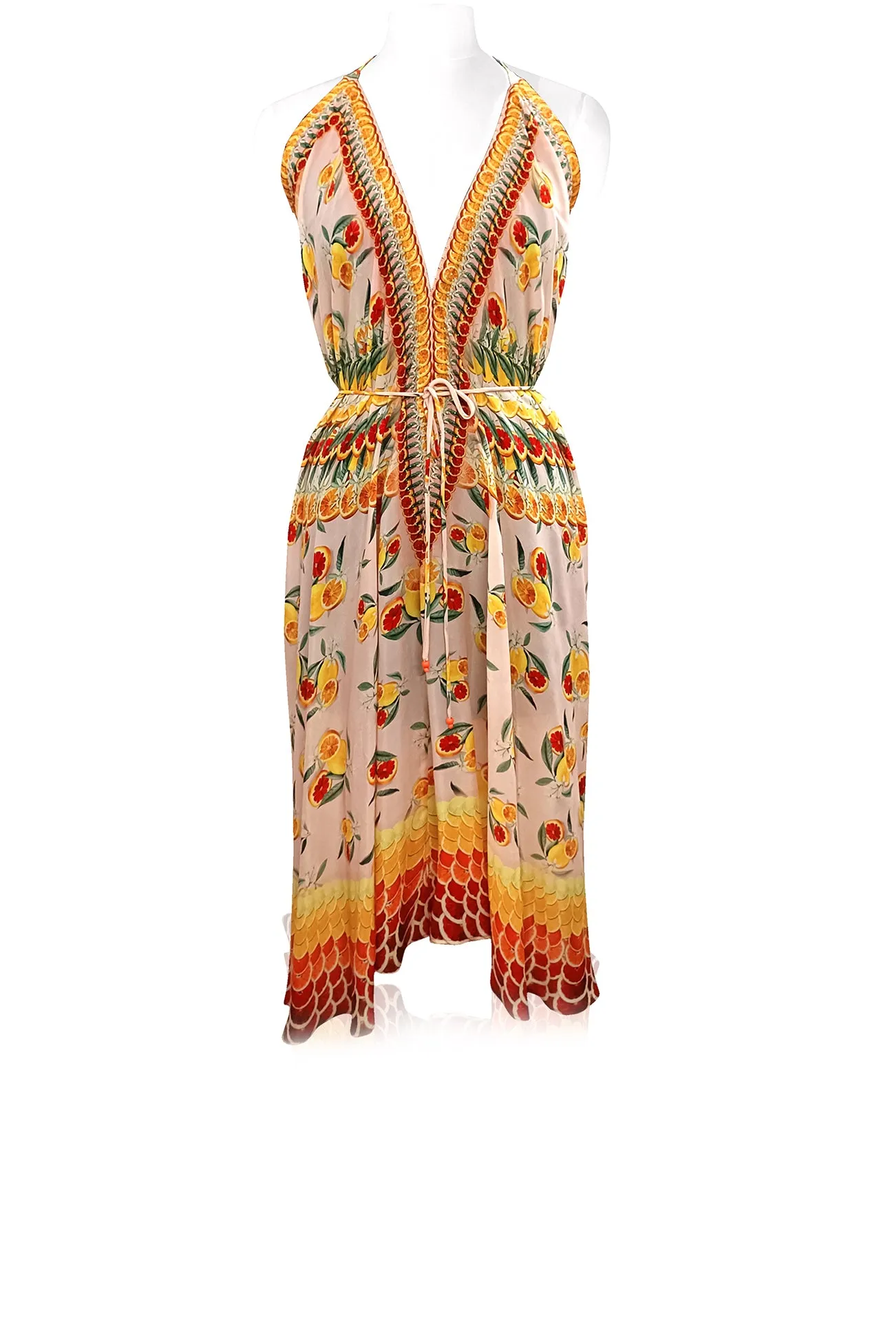 Yellow Short Midi Dress