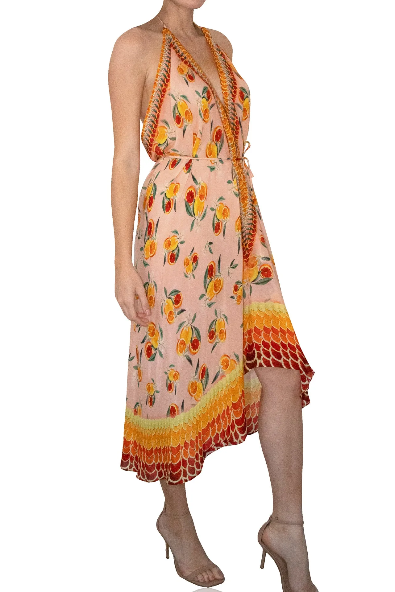 Yellow Short Midi Dress
